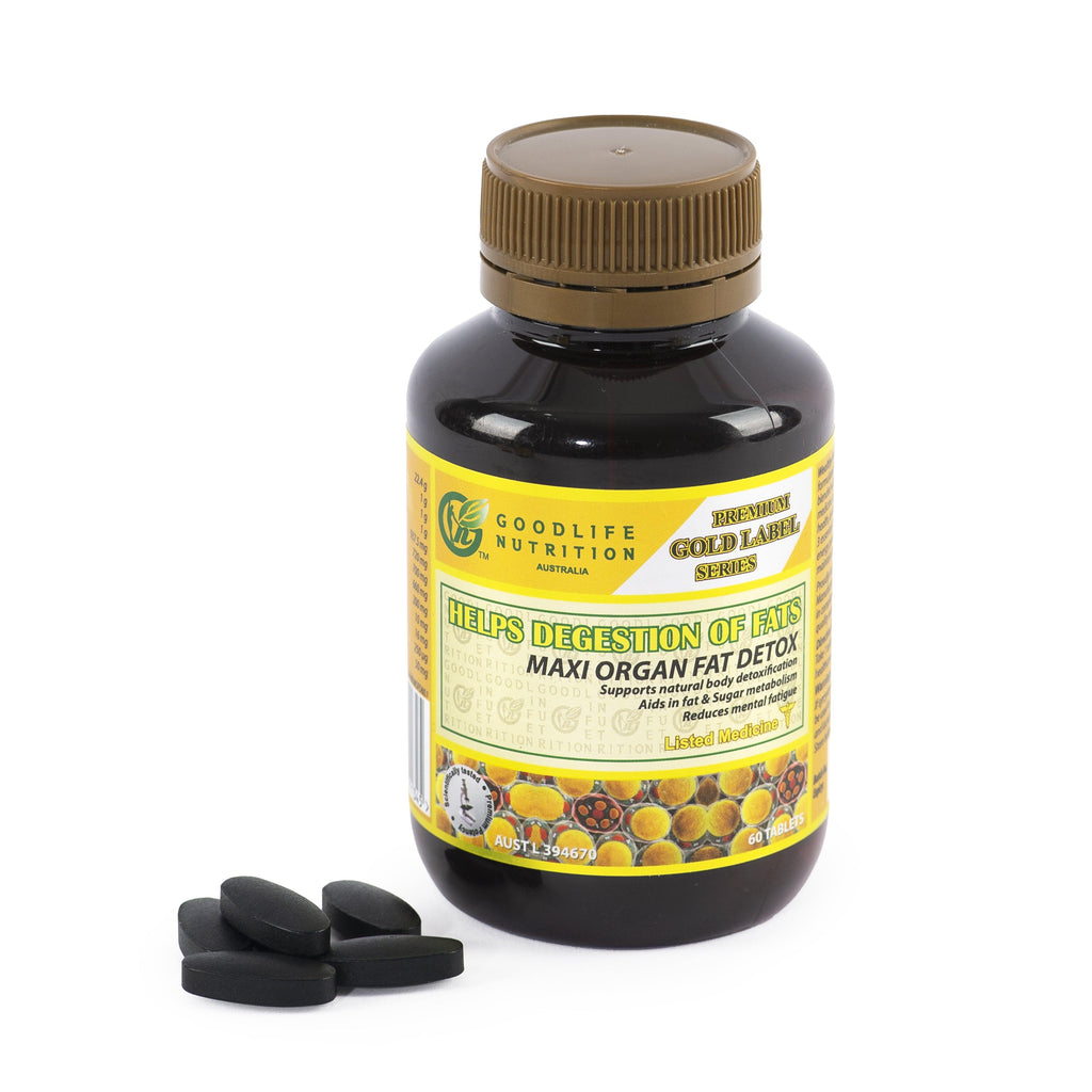 Maxi Organ Fat Detox by Goodlife Nutition Health is a naturally formulated supplement to help support the body's detoxification process. Maxi Fat Detox helps burn stubborn fat in a healthy, safe manner.  Made in Australia from high quality ingredients. 